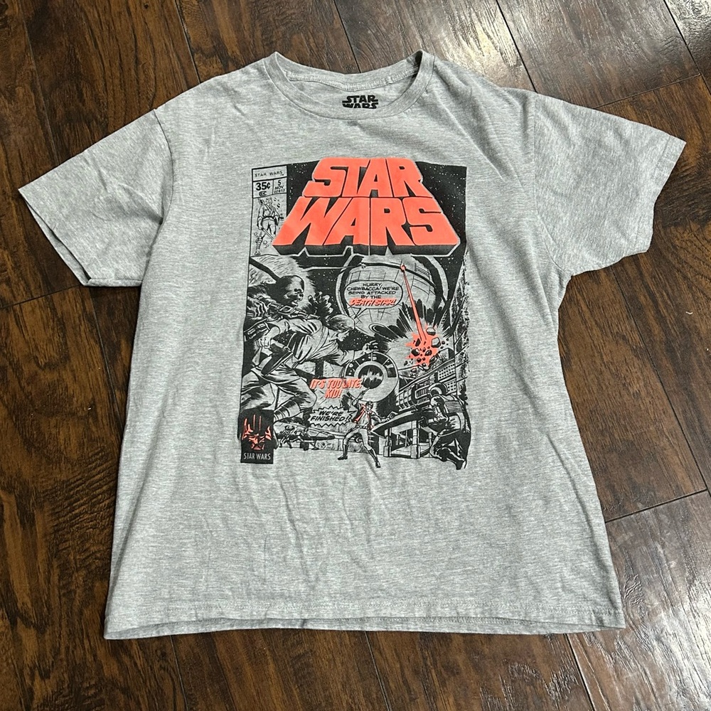 Star Wars comic‎ book gray t-shirt large